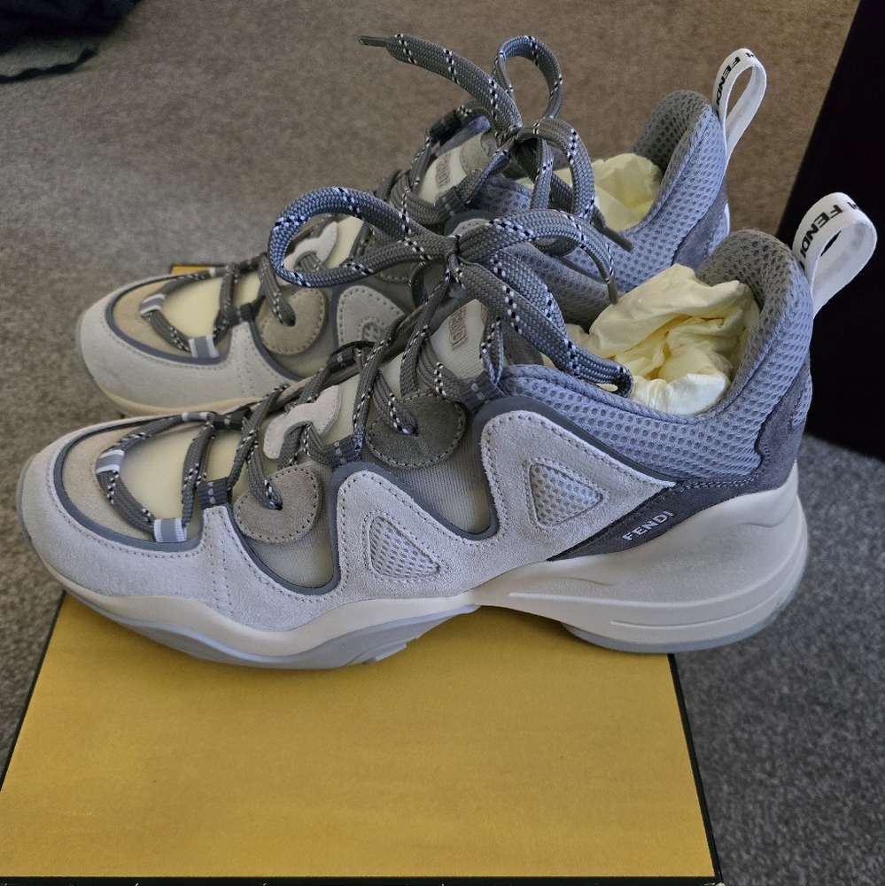 Fendi Grey FFluid Low-Top Sneakers - Picture 3 of 8